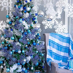 Cindeer 100 Pcs Christmas Tree Picks Sprays Glitter 10.2 in,Navy Blue - Image 5