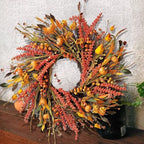 WANNA-CUL 24In Fall Harvest Wreath for Front Door Autumn Thanksgiving Decor - Image 3