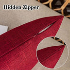 Kevin Textile Outdoor Waterproof 26”x26” Pillow Covers 2 Pack, Red - Image 3