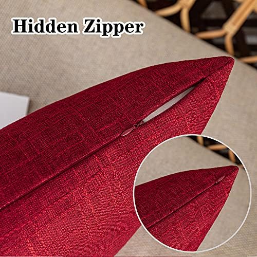 Kevin Textile Outdoor Waterproof 26”x26” Pillow Covers 2 Pack, Red - Image 3