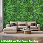 Artificial Grass Wall Panels 20"x20" 12pcs Hedge Greenery Backdrop, UV-Anti - Image 4