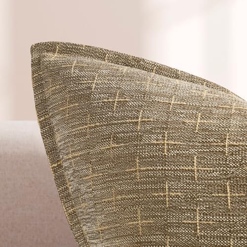 ZWJD Pillow Covers 24x24 Set of 2 Soft Polyester Textured Pillow Covers with Stylish Flange Edge Cozy Farmhouse Throw Pillows for Couch Bed Sofa Living Room - Image 2