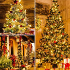 Warm White Christmas Lights Outdoor Total 250FT 760 LED, 2 Packs 380 LED String Lights Waterproof, Timer & Memory, 8 Modes Dimmable Plug in Fairy Lights for Tree Outside Xmas Holiday Decorations - Image 3