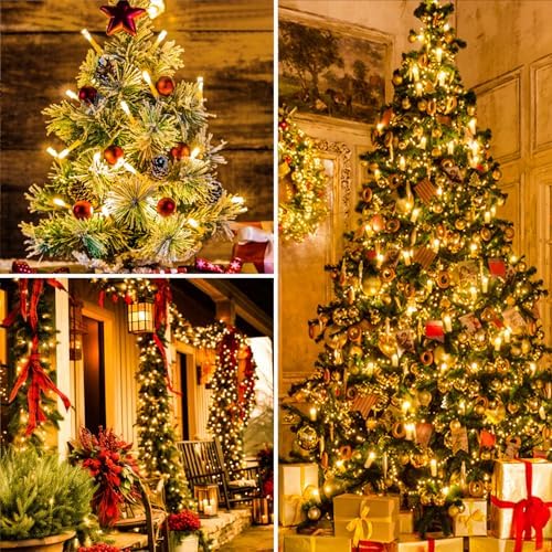 Warm White Christmas Lights Outdoor Total 250FT 760 LED, 2 Packs 380 LED String Lights Waterproof, Timer & Memory, 8 Modes Dimmable Plug in Fairy Lights for Tree Outside Xmas Holiday Decorations - Image 3