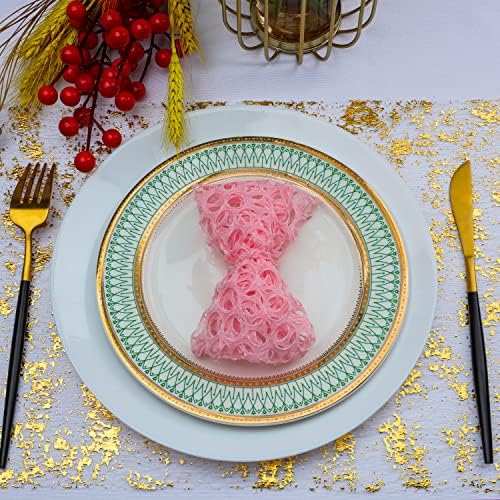 Snowkingdom Gold Table Runner, Sequin Glitter Metallic Foil Thin Mesh Sparkly Runner Roll 20Ft, Gold Birthday Party Decorations, for Event Wedding Showers Christmas Thanksgiving Festive - Image 5