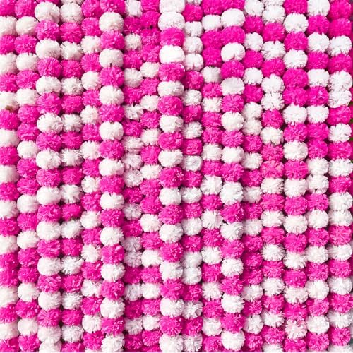Giegxin 15 Pack 5ft Marigold Garland for Decor, Rose Red, White by Giegxin