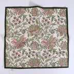 FINGERCRAFT Cloth Napkins Set of 8 Cotton Linen, 20x20 Inch, Summer Block - Image 5