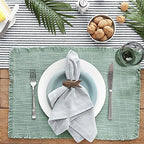 DII Linen Tabletop Collection Machine Washable, Placemat Set, 14.5x20.5, Jadeite, 4 Piece - Image 3