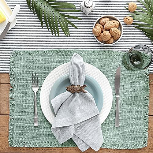 DII Linen Tabletop Collection Machine Washable, Placemat Set, 14.5x20.5, Jadeite, 4 Piece - Image 3