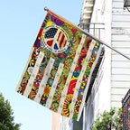 FLAGWIX Peace Hippie Flag - Decorative Home Garden Flag, 30x40 - Image 2