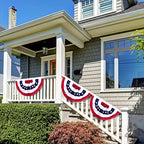 8PCS 2x4 FT American Pleated Fan Flags, Patriotic Bunting - Image 4