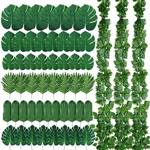 XunYee 84 Pcs Jungle Safari Decorations Fake Vines Artificial Greenery by XunYee