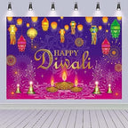 Happy Diwali Backdrop Burning Light Deepavali Diwali Photography Backdrop for Indian Festival of Lights Party Decoration Photo Background (8X6FT(94X70inch)) - Image 5
