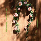 FiveSeasonStuff Dreamy Pink Artificial Silk Roses Flower Garland, Bendable Hanging Vines (2pcs, 11ft) - Image 5