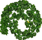 Unilove 168 feet Fake Foliage Garland Leaves Decoration Artificial Greenery Ivy Vine Plants for Home Decor Indoor Outdoors (Artificial Scindapsus Leaves) - Image 2