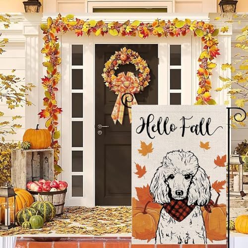 Seasonal Garden Flags Poodle Dog Double Sided Flags Set of 11 Holiday Farmhouse Indoor Outdoor Yard Lawn Christmas Gifts Decorations 12.5x18 Inch - Image 5