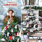 Vercraft 8 Pack White Sisal Woodland Animals Christmas Ornaments Winter - Image 3