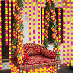 Giegxin 15 Pack 5ft Marigold Garland for Decor, Rose Red, Yellow - Image 6