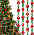Geosar 4 Pcs Bead Garland for Christmas Tree 9 Feet Red and Green by Geosar