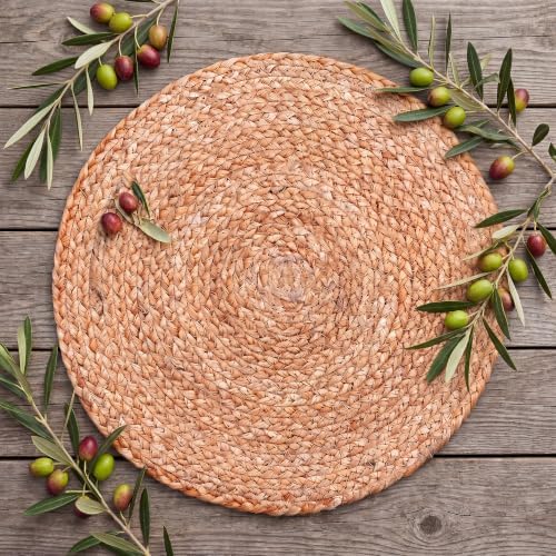 Eco Crave Natural Jute Placemats Set of 20, Round Woven Table Mats, 13 Inch Rattan Charger Plates, Bulk Set for Weddings, Parties & Events - Image 4
