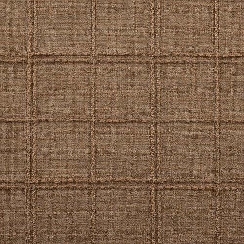 ZeeMart Linen Checked Farmhouse Placemats Set of 6, Roasted Brown 13x19in - Image 4