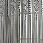 Lush Decor Boho Macrame Textured Cotton Window Curtain Panel Single 40" W x 63" L Gray - Macrame Curtains for Windows, Room Divider, Boho Wall Decor - Image 4