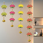 Divyakosh Wall Hangings for Home Decoration | 4 Latkans | Perfect for wall Décor, Temple Pooja Background Decoration. Vrat MahaLaxmi Decoration, Lotus Ganpati Decor and Living Room Decor | - Image 2