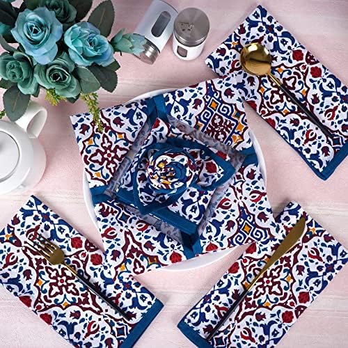 FINGERCRAFT Cloth Napkins Set of 12 Cotton Linen, 20x20 Inch, Antique - Image 3