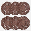 Circorn 13.8 Inch Round Woven Placemats Set of 6 by TIHODA