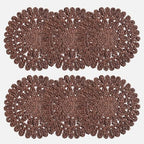 Circorn 13.8 Inch Round Woven Placemats Set of 6 by TIHODA