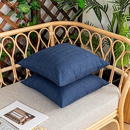 Kevin Textile Outdoor Waterproof 22”x22” Pillow Covers 2 Pack, Blue - Image 7