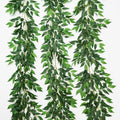 3 Strands Artificial Italian Ruscus Vines 78" Silk Italian Ruscus Greenery Garland with Green Leaves Faux Greenery Vines Stems for Table Centerpieces Wedding Arch Flowers Home Decor by VOELIGT