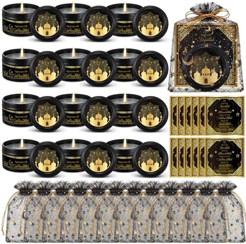 Mtlee 12 Sets Ramadan Gifts Eid Mubarak Party Favor, Black by MTLEE