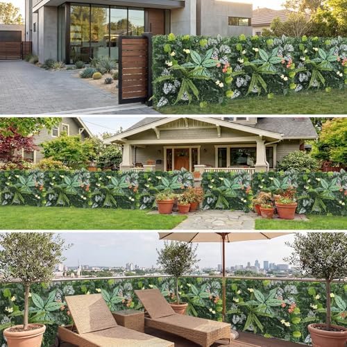 6 Pack 20"x20"Grass Wall Panels-Artificial Boxwood Panels for Greenery Wall Backdrop,UV-Protected Greenery Wall Backdrop Faux Greenery for Indoor Outdoor Decor,Garden Fence,Wedding,Privacy Screen - Image 5
