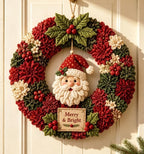 3D Fabric Poke Wreath DIY Kit for Adults Christmas Holiday Decor，2PCS A - Image 5