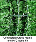 5 Foot (60 inch) Multicolor Christmas Wreath with Prelit Red Bow - Image 5