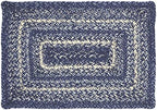 VHC Brands Farmhouse Great Falls Blue Table Placemat, Blue White, Jute Blend, Rectangle, 12x18 Inches, 12 Pack 12 Pack - Image 3