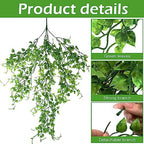 Hoteam 12 Pcs Artificial Hanging Greenery Plants, Ivy - Image 3