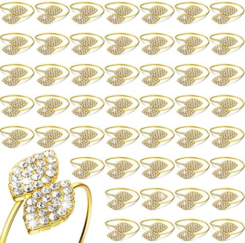 Hotop Gold Napkin Rings Gold Table Decoration, Leaves Napkin Rings,150 Pcs by HOTOP