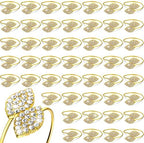 Hotop Gold Napkin Rings Gold Table Decoration, Leaves Napkin Rings,400 Pcs by HOTOP