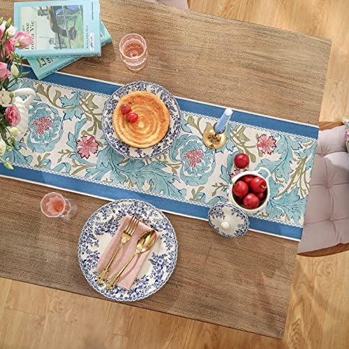 Patdrea Designer Vintage French Linen Table Runner,12"X102"-from - Image 4