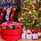 Hoolerry 2 Pcs Christmas Wreath Storage Bags Double Layer,30 Inch - Image 7