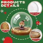 Funtery 6 Pcs 3.94 Inch Christmas Glass Display Dome Cloche Glass Globe - Image 3
