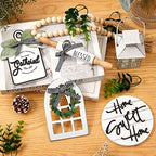 Houmury Set of 16 Farmhouse Tiered Tray Decor with 1 Lantern Artificial Plant& Cutting Board Sign for Rustic Home Kitchen Decor Tier Tray Decor Set (Tiered Tray Not Included) - Image 4