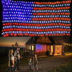XTF2015 Solar American Flag Lights, 2 in 1 Solar Powered & Plug in - Image 7