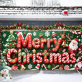 Traditional Christmas Garage Door Banner 16x7 Ft - Merry Christmas with Classic Decor for Double Car Garage Outdoor Indoor Holiday Decor by THISFIND