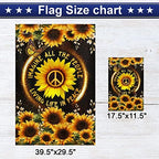 FLAGWIX Sunflower Hippie Peace Flag, 30x40 House Flag - Image 6
