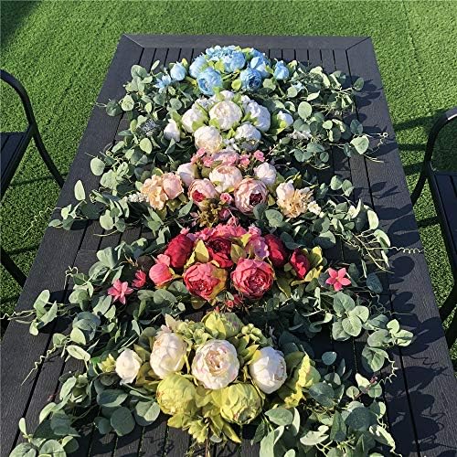 Wedding Arch Flowers 30 Inch Rustic Artificial Floral Swag Decor - Image 2