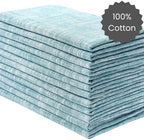 Cotton Clinic 12 Pack Farmhouse Style Slub Textured 18x18 Cloth Dinner Napkins, 100% Cotton for Everyday Use and Events - Soft and Durable Cocktail Napkins, Wedding Dinner Napkins, Teal Green - Image 3