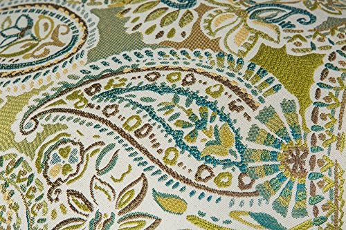 Mika Home Pack of 2 Decorative Accent Throw Pillow Cover Sham Cushion Case,Paisley Pattern,20x20 Inches,Green Brown Cream Multicolor - Image 4